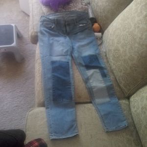 Boyfriend patch jeans